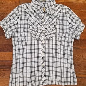 Burberry Button Down Plaid Shirt